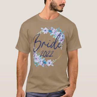 Bride 2022 bloemen t-shirt