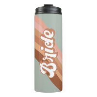 Bride 70s Groovy Retro Boho Chic Thermal Tumbler