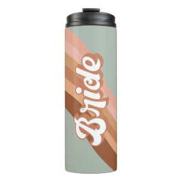 Bride 70s Groovy Retro Boho Chic Thermal Tumbler Thermosbeker