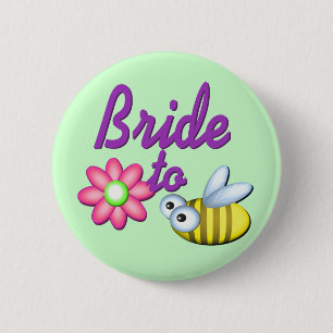Bride aan Bee Ronde Button 5,7 Cm