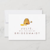 Bride aan bije Bridesmaid Card Kaart (Voorkant)