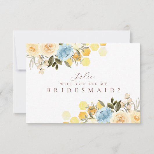 Bride aan bije Bridesmaid Card Kaart (Voorkant)