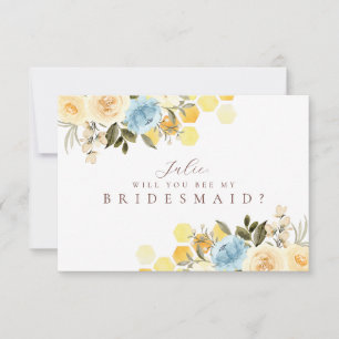 Bride aan bije Bridesmaid Card Kaart