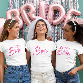 Bride aangepaste tekst t-shirt