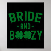 Bride And Boozy Irish St Patrick's Day Funny Shamr Poster (Voorkant)