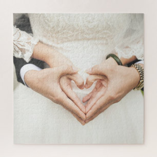 Bride and Groom Holding Hands (bruiloft) (huwelijk Legpuzzel