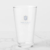 Bride And Groom Monogram Names Elegant Weeding Glas (Achterkant)