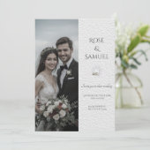 Bride and Groom Photo Elegant Wedding Invitation (Debout devant)