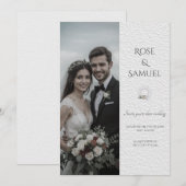 Bride and Groom Photo Elegant Wedding Invitation (Devant / Derrière)