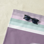 Bride bachelorette bruiloftsfunky retro 80's paste strandlaken (In situ)