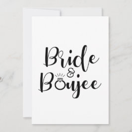 Bride bachelorette kaart