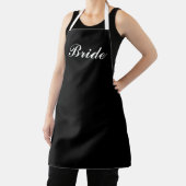 Bride Black and White Script Cooking Schort (Insitu)