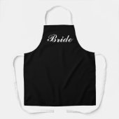 Bride Black and White Script Cooking Schort (Voorkant)