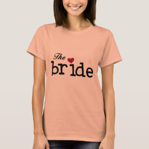 Bride Black met rood hart T-shirt