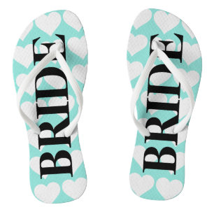 BRIDE Blauwgroen blauwe bruiloft Bridal Party Brid Teenslippers