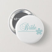 Bride Blauwgroen Elegance Ronde Button 5,7 Cm (Voorkant /achterkant)