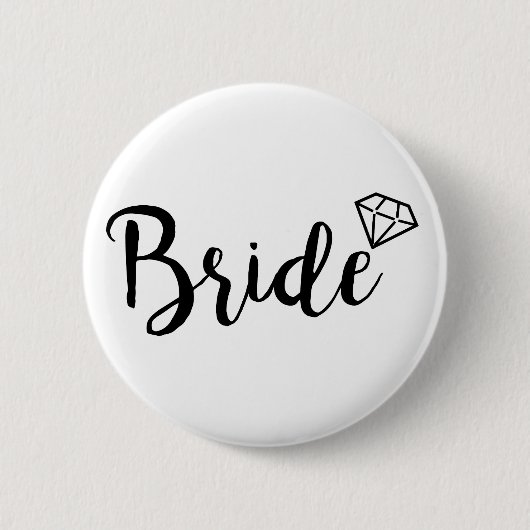 Bride Bling Diamond Ronde Button 5,7 Cm (Voorkant)
