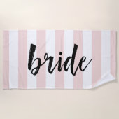 Bride | Blush Stripe Strandlaken (Voorkant)