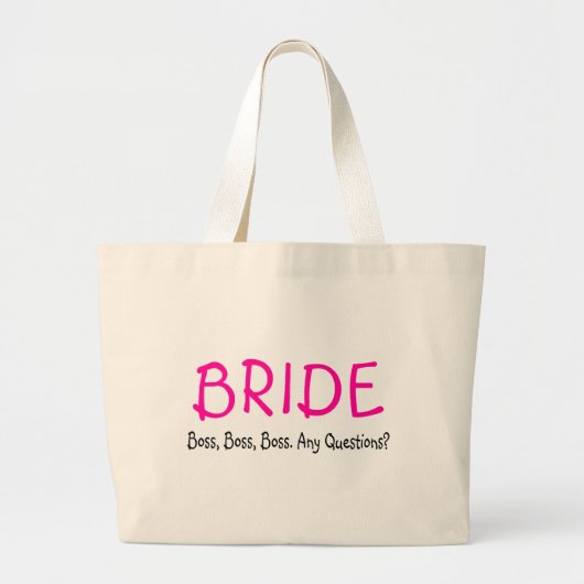Bride (Boss) Grote Tote Bag (Voorkant)