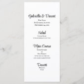 Bride, Bottes Cowboy, Menu Mariage Sunflowers Ranc (Dos)