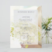 Bride bouquet de fleurs modifiable menu mariage (Debout devant)