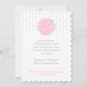 Bride bouquet rose graphique invitation douche nup (Dos)