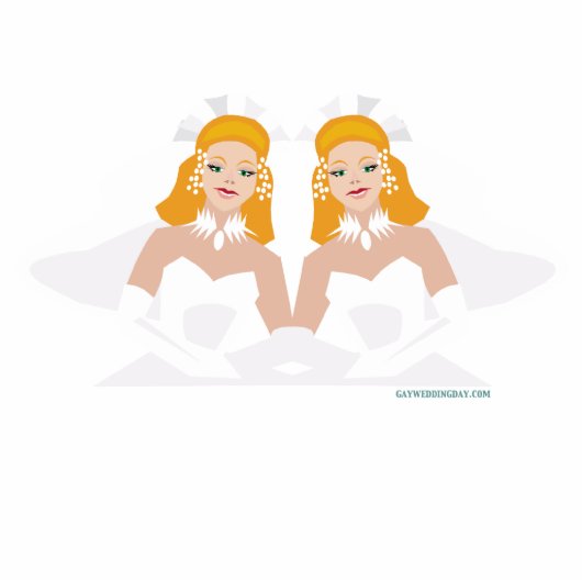 Bride Bride Cake Topper Staand Fotobeeldje (Voorkant)