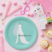 BRIDE & Bridesmaids hier komt de Bride Partij Papieren Bordje (Feest)