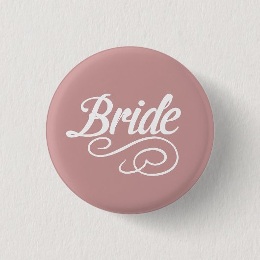 Bride Button - om het even welke achtergrondkleur (Voorkant)