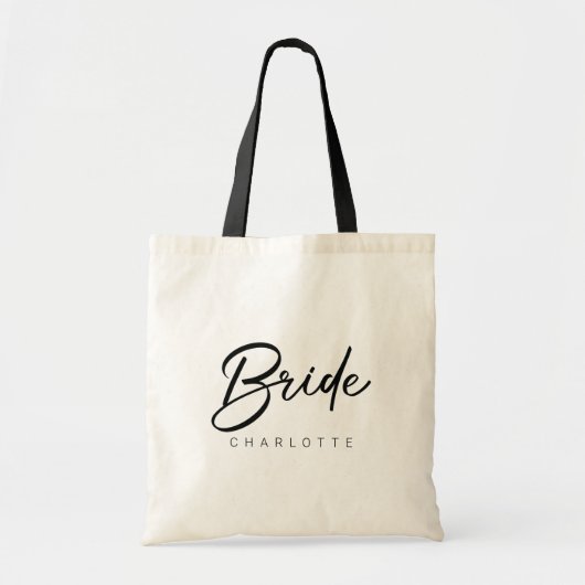 Bride Canvas tas | Modern script (Voorkant)