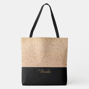 Bride Canvas tas Peach & Petite Golden Stars