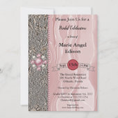 Bride Celebration Folie & Dusty Roos Silk, parels Kaart (Voorkant)