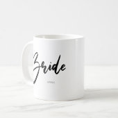 Bride Chic Black Typography Koffiemok (Voorkant links)