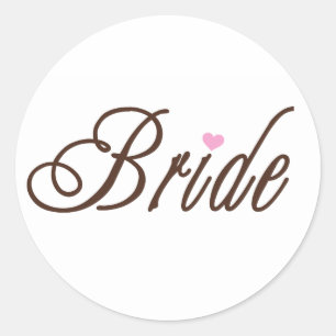 Bride Classy Browns Ronde Sticker