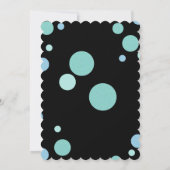 BRIDE & CO Blauwgroen Blue Polka Dot Party Shower Kaart (Achterkant)