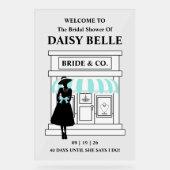 Bride & Co. Bridal Shower Turquoise Welcome (Recto)