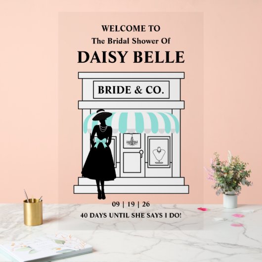 Bride & Co. Bridal Shower Turquoise Welcome (Mariage)