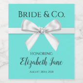 Bride & Co. Bridal Shower Wine Bottle Labels Wijn Etiket (Enkel label)