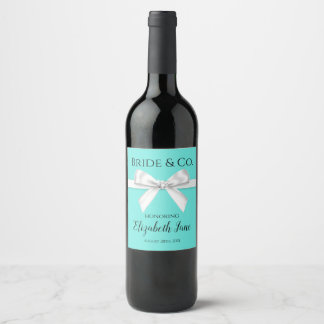 Bride & Co. Bridal Shower Wine Bottle Labels Wijn Etiket