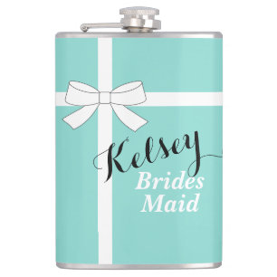 BRIDE & CO Bridesmaid Bridal Party Wrapped Flask Heupfles