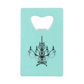 Bride & Co. Bruiloftstent Turquoise Kredietkaart Flessenopener (Voorkant)