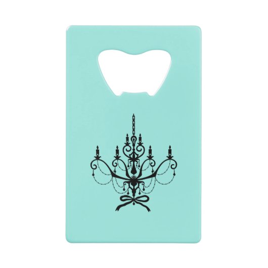 Bride & Co. Bruiloftstent Turquoise Kredietkaart Flessenopener (Voorkant)