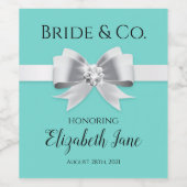 Bride & Co. Fête des mariées Étiquettes de bouteil (Étiquettes simples)