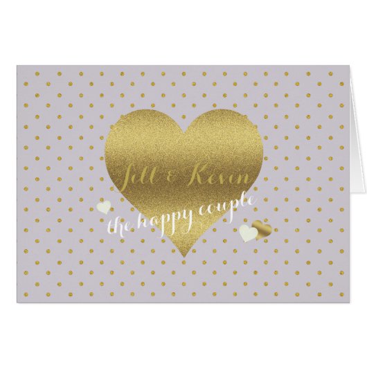 Bride Co Gold Heart & Lavender Weddenschap (Voorkant Horizontaal)