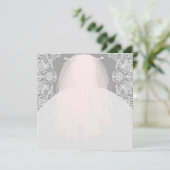 BRIDE CO iets roze hier komt de Bride party Kaart (Staand voorkant)