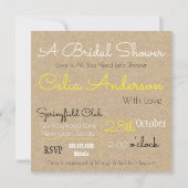BRIDE & CO Kraft Autumn Bride Sunflower Invitation (Dos)