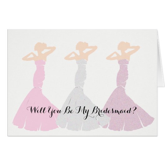 BRIDE CO Pink Be My Bridesmaid (Devant Horizontal)