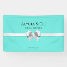 Bride & Co. Turquoise / Blauwgroen achtergrondbann