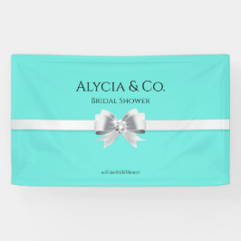 Bride & Co. Turquoise / Blauwgroen achtergrondbann Spandoek