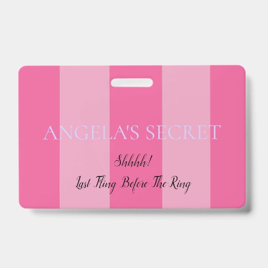 BRIDE & CO VIP Bachelorette Douche Party Entry Badge (Voorzijde)